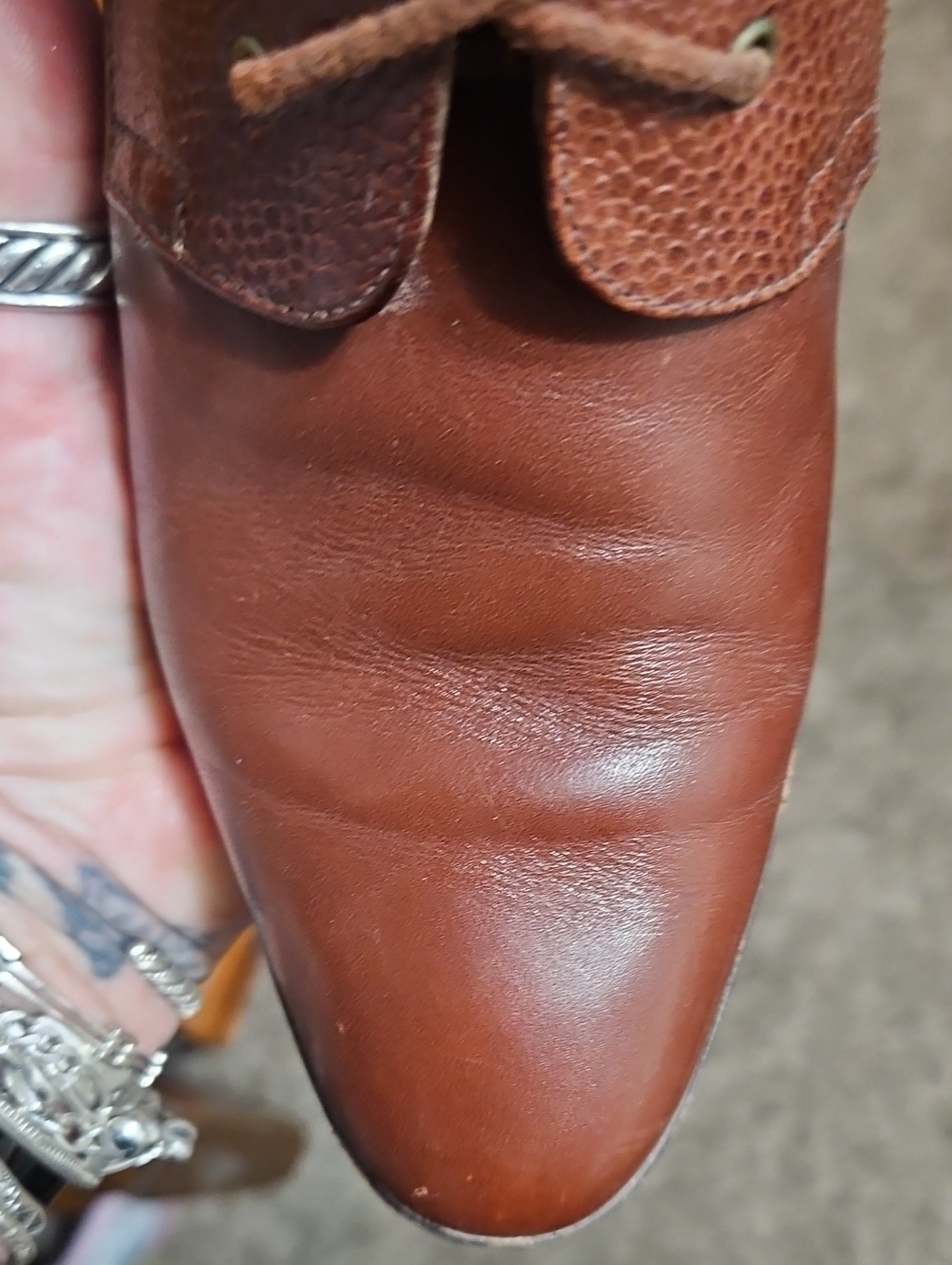 BALLY Italian Leather Vintage Lace Up Granny Boots Size 38.5 (US 8) - Picture 11 of 11